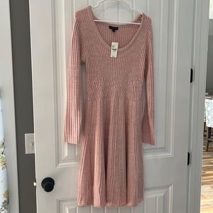 Pink sweater dress